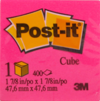 Post-It Cube 400 sheets 1 7/8 x 1 7/8 Inch - 1 Count - Jewel-Osco