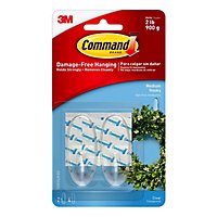 3M Command Hook 2 Clear Hooks With 4 Clear Strips Medium - Each - Image 2