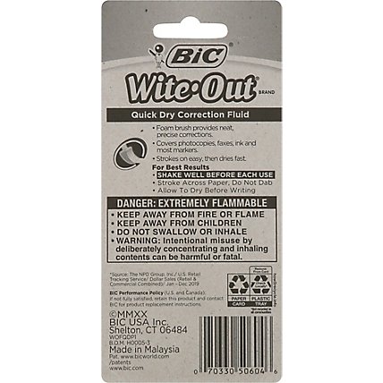 Bic Wite Out Correction Fluid Quick Dry White - 1 Count - Image 4