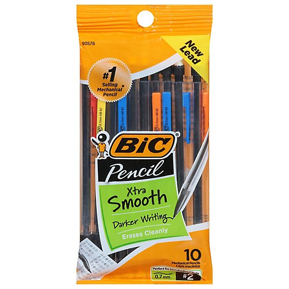 Bic Mechanical Pencils Xtra-Life No 2 Medium 0.7 mm - 10 Count