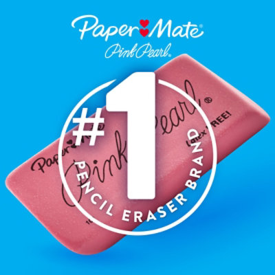 Paper Mate Pencil Eraser Pink Pearl Smudge Resistant Large - 3 Count - Image 5
