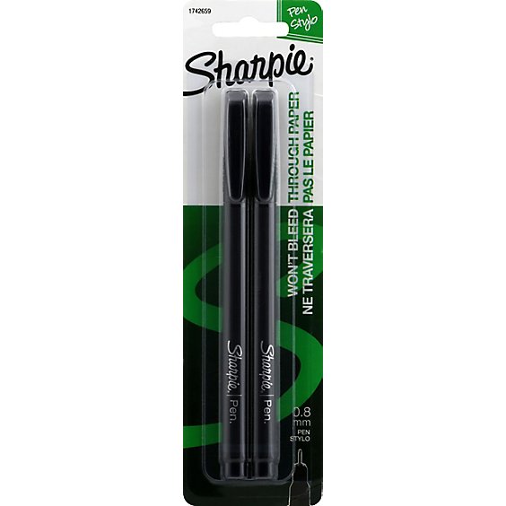 Sharpie Pen Porous Point Black - 2Count