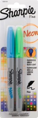 Sharpie Permanent Marker Neon Fine Asst - 2Count - Image 2