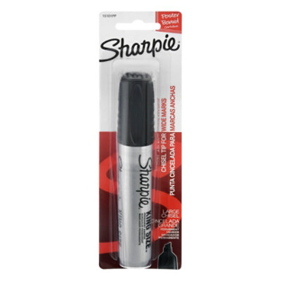 Sharpie Pro King Size Permanent Markers, Chisel Tip, Black, Box of 12