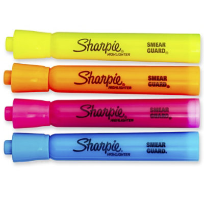 Sharpie Highlighter Smear Guard Assorted - 4 Count - Image 3