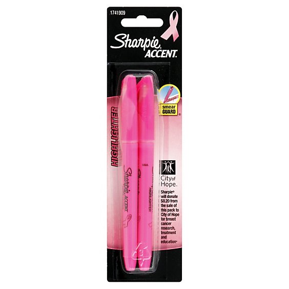 Sharpie Accent Pink Ribbon Highlighter - 2 Count