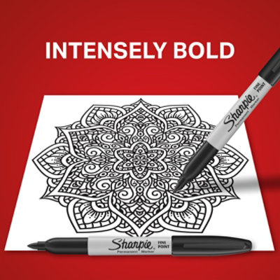 Sharpie Permanent Marker Fine Point Black - 2 Count - Image 2
