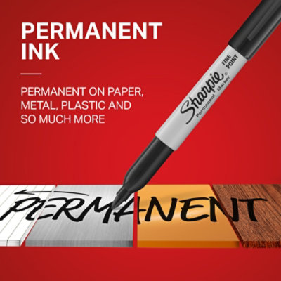 Sharpie Permanent Marker Fine Point Black - 2 Count - Image 3