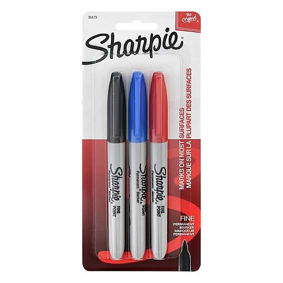 Sharpie Permanent Marker Fine 3 Color Set - 3 Count