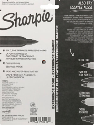 Sharpie Permanent Marker Fine Point Assorted - 8 Count - Image 4