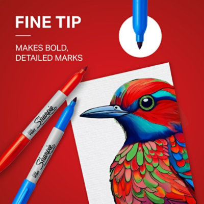 Sharpie Permanent Marker Fine Point Assorted - 8 Count - Image 2