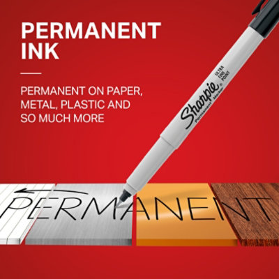 Sharpie Permanent Marker Ultra Fine Point Black - 2 Count - Image 3