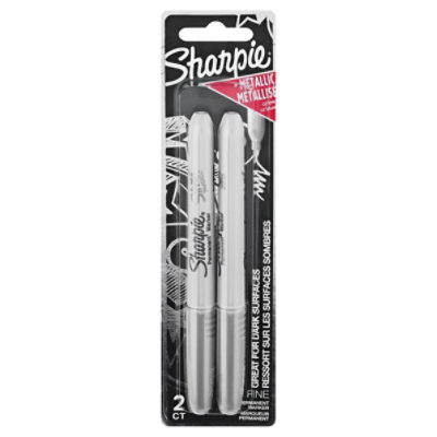 Sharpie Permanent Marker Metallic Fine Silver - 2 Count - Image 3