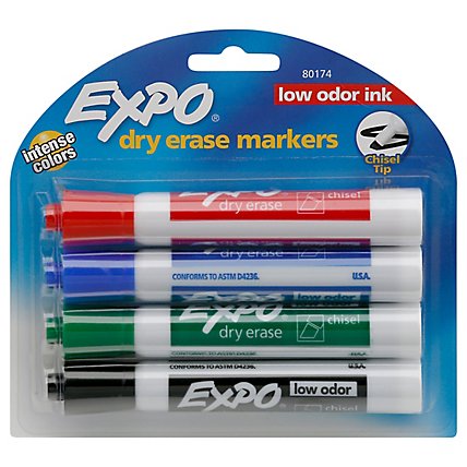 Expo Dry Erase Markers Intense Colors Chisel Tip - 4 Count - Image 3