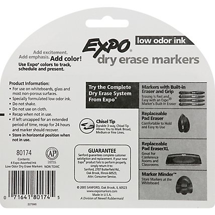 Expo Dry Erase Markers Intense Colors Chisel Tip - 4 Count - Image 4