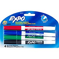 Expo Dry Erase Markers Low Odor Ink Fine Tip Assorted Ink - 4 Count - Image 2
