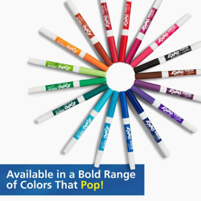 Expo Dry Erase Markers Low Odor Ink Fine Tip Assorted Ink - 4 Count - Image 2