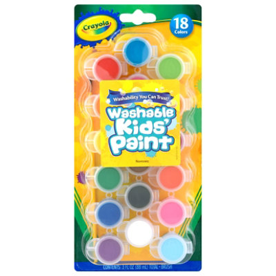 Crayola Washable Kids Paint Set & Paintbrush, 18 Count, Painting