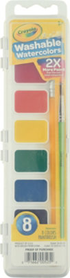 Crayola Paint Watercolors Washable With Paint Brush - 8 Count - Image 2