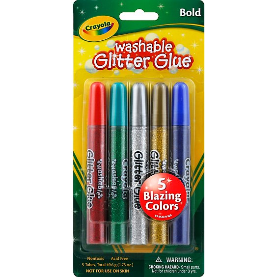 Crayola Glitter Glue Washable Bold - 5 Count