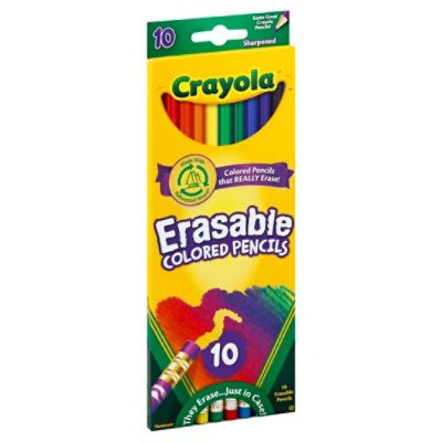 Crayola Colored Pencils Erasable - 10 Count