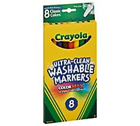Crayola Markers Washable Fine Line Classic Colors Ultra Clean - 8 Count