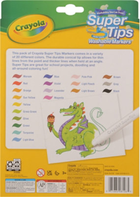 Crayola Markers Washable Super Tips - 20 Count - Image 4