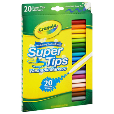 Crayola Markers Washable Super Tips - 20 Count - Safeway