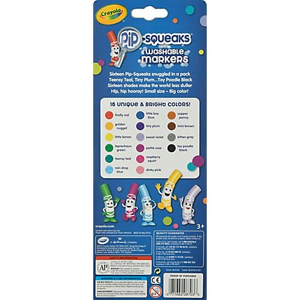 Crayola Markers Washable Pip Squeaks - 16 Count - Image 4