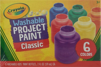 Crayola Kids Paint Washable Classic Colors Bottles - 6 Count - Image 2