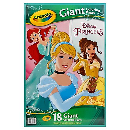 Crayola Coloring Pages Giant Disney Princess Mermaid - 18 Count - Image 1