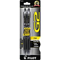 Pilot G2 Gel Roller Pens Premium Fine (0.7 mm) Black Ink - 2 Count - Image 2