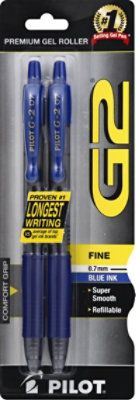 Pilot G2 Gel Ink Rolling Ball Fine Point Blue - 2 Count - Image 2