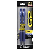 Pilot G2 Gel Ink Rolling Ball Fine Point Blue - 2 Count - Image 1