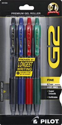 Pilot G2 Gel Pen Fine Assorted - 4 Count - Image 2