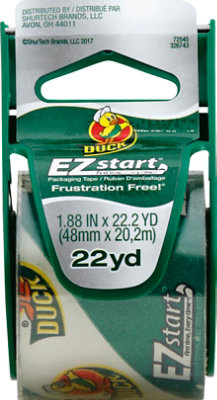 Duck Packaging Tape EZ Start Clear 1.88 Inch x 22 Yards - Each - Image 2