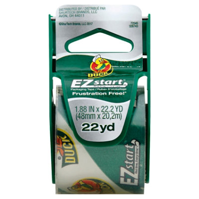 Duck Packaging Tape EZ Start Clear 1.88 Inch x 22 Yards - Each