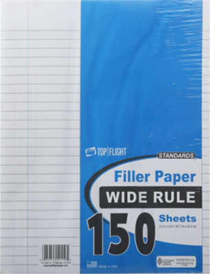 Top Flight Filler Paper Wide Rule Standards 150 Sheets - Each - Image 2