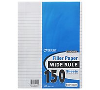 Top Flight Filler Paper Wide Rule Standards 150 Sheets - Each