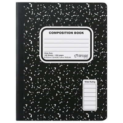 Top Flight Composition Book Wide Rule 100 Sheets - Each