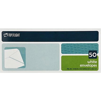 Top Flight Envelopes White No. 10 4.125 Inch x 9.5 Inch - 50 Count - Image 4