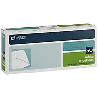 Top Flight Envelopes White No. 10 4.125 Inch x 9.5 Inch - 50 Count - Image 1