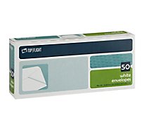 Top Flight Envelopes White No. 10 4.125 Inch x 9.5 Inch - 50 Count
