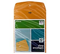 Top Flight Envelopes Clasp 9 Inch x 12 Inch - 5 Count