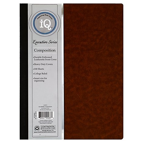 IQ Composition Book Executive Series College Ruled 100 Sheets - Each