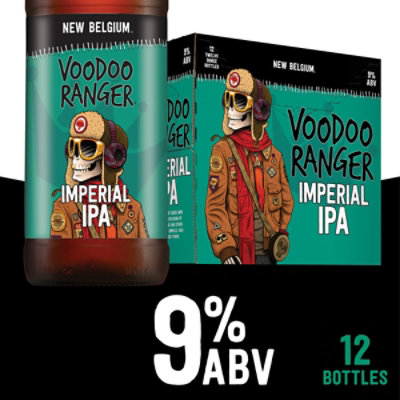 New Belgium Brewing Voodoo Ranger Imperial IPA Beer 9% ABV Bottles - 12-12 Fl. Oz. - Image 1