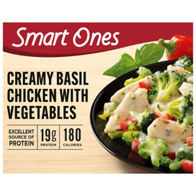 Smart Ones Creamy Basil Chicken with Vegetables Frozen Meal - 9 Oz