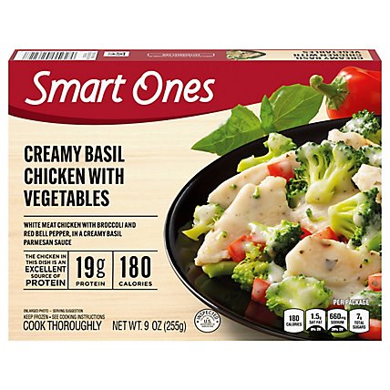 weightwatchers Smart Ones Tasty American Favorites Creamy Basil Chicken with Broccoli - 9 Oz - Image 3