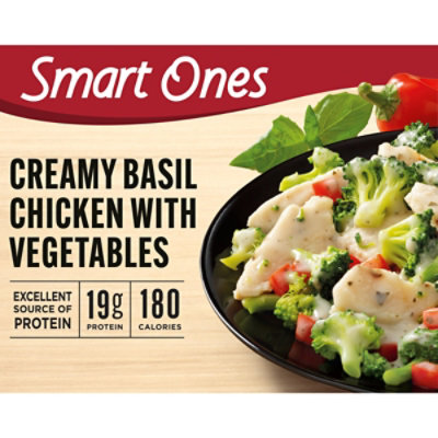 Smart Ones Creamy Basil Chicken with Vegetables Frozen Meal - 9 Oz - Image 1