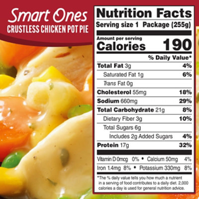 Smart Ones Crustless Chicken Pot Pie with Vegetables Frozen Meal Box - 9 Oz - Image 8